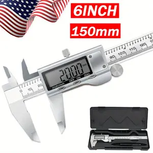 Digital Caliper Micrometer LCD Gauge Vernier Electronic Measuring Tool 6" 150mm