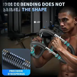 Mixio Arm Trainer with Adjustable Resistance 80-140 lbs, Anti-Slip Foam Grip, High-Quality Steel, Portable & Detachable, Multi-Functional for Arms Chest Shoulders & Back