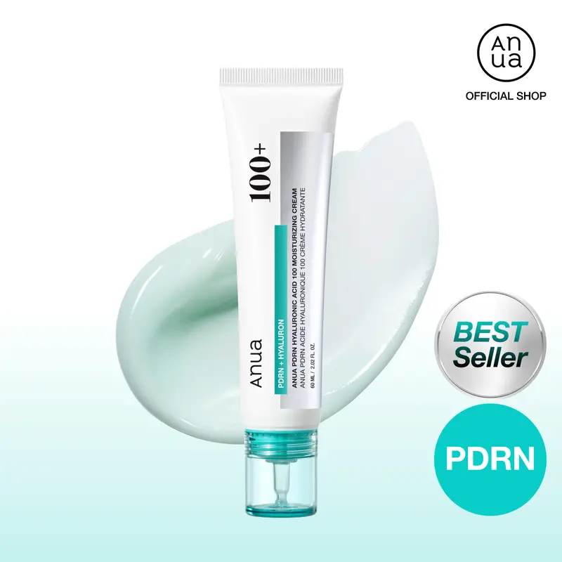 [Anua Official Shop] PDRN Hyaluronic Acid 100 Moisturizing Cream (60ml) | moisturizer, hydrating, glow, korean glass skin, korean skincare, collagen, lightweight