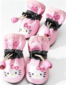 Viral TikTok Sanrio Hello Kitty Soft‑Soled Pet Shoes Waterproof Shoe Covers Kawaii Non‑Slip Paw Protectors for Dogs & Cats