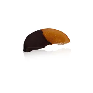 OMNIYA Delicacy – Chocolate Half Orange Slices Dark (6oz, No Added Sugar) – Candied Orange Dipped in Belgian Dark Chocolate – Vegan Gourmet Snack – Gifting & Entertaining