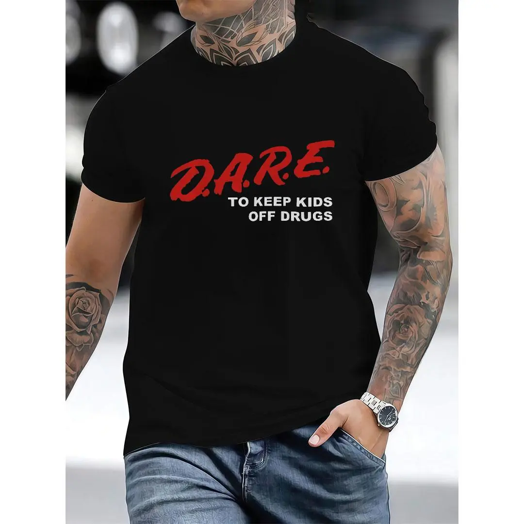 Vintage 90s DARE Casual Unisex Cut Crew Neck Short Sleeve Sporty Sports Top, Retro Classic Design Streetwear Tee