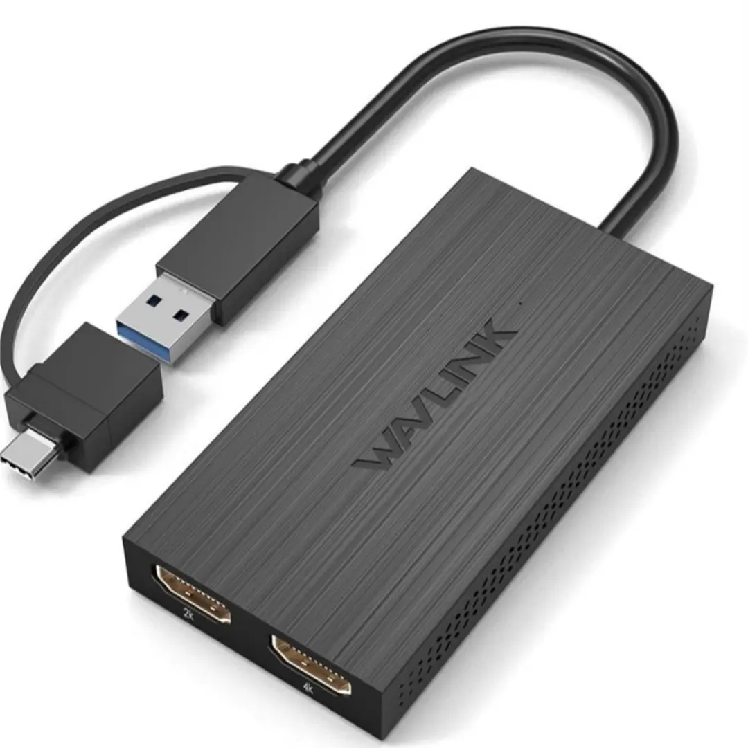 Multi Screen Laptop Adapter - HDMI USB 3.0 TO HDMI - DUAL DISPLAY ADAPTER - Laptop to Monitor Extender for Efficient Work and Productivity