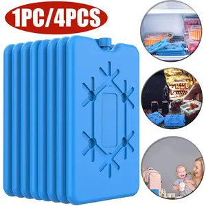 1pc/4pcs Ice Packs for Lunch Box, Light Blue Reusable Ultra-thin Freezer Packs, Long-lasting Cool Packs for Fresh Food