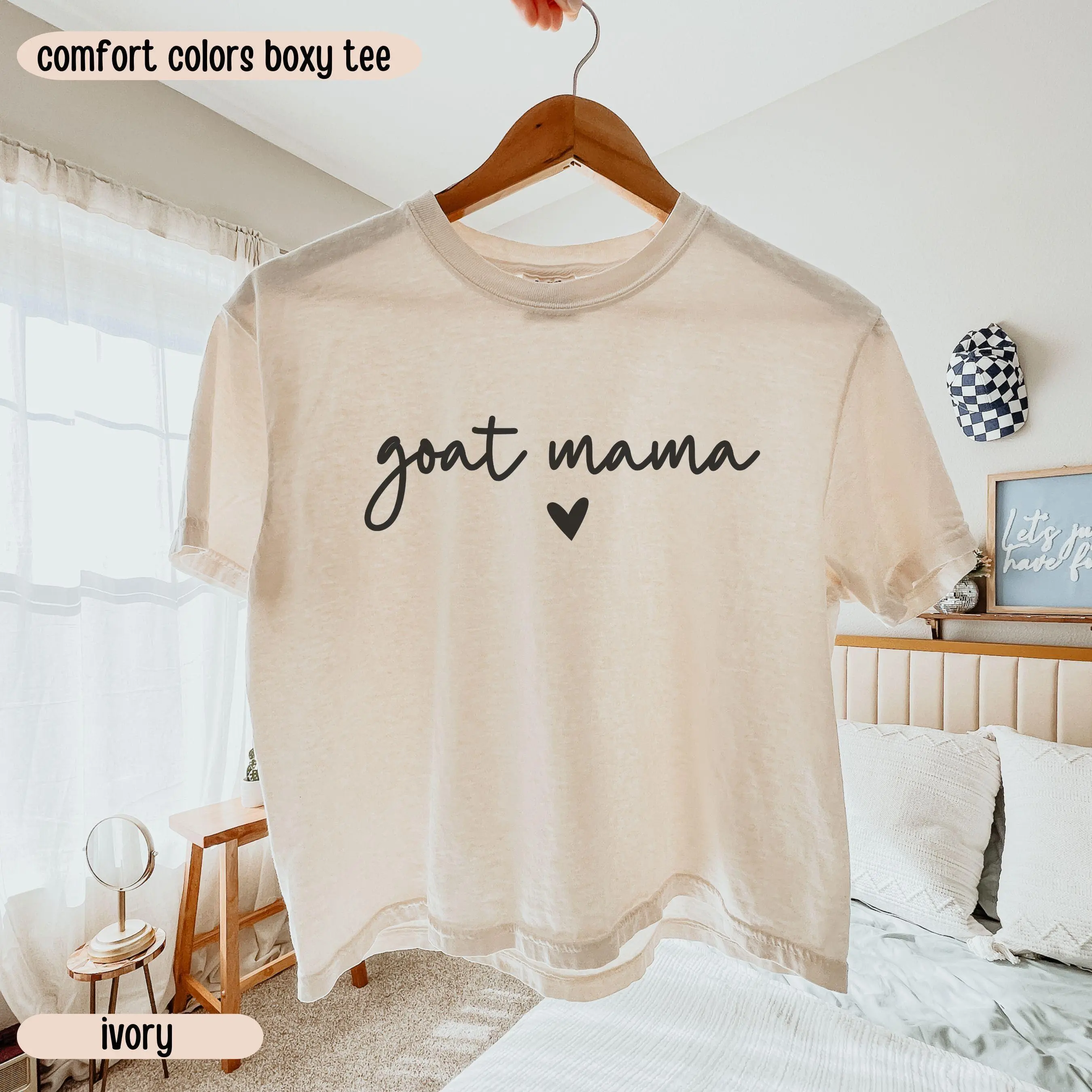 Comfort Colors Goat Boxy Crop Top Goat Gifts Goat Cropped Shirt Mule Shirt Pet Goat Tee Goat Lover Animal Lover Farm Animal Baby Tee