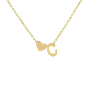 September Heart Initial Necklace for Women Teen Girls - 18K Gold Plated Letter A-Z Pendant Necklace Dainty Heart Necklaces Tiny Initial Necklaces Birthday Gifts for Women Jewelry Gift for Her Christmas Gift