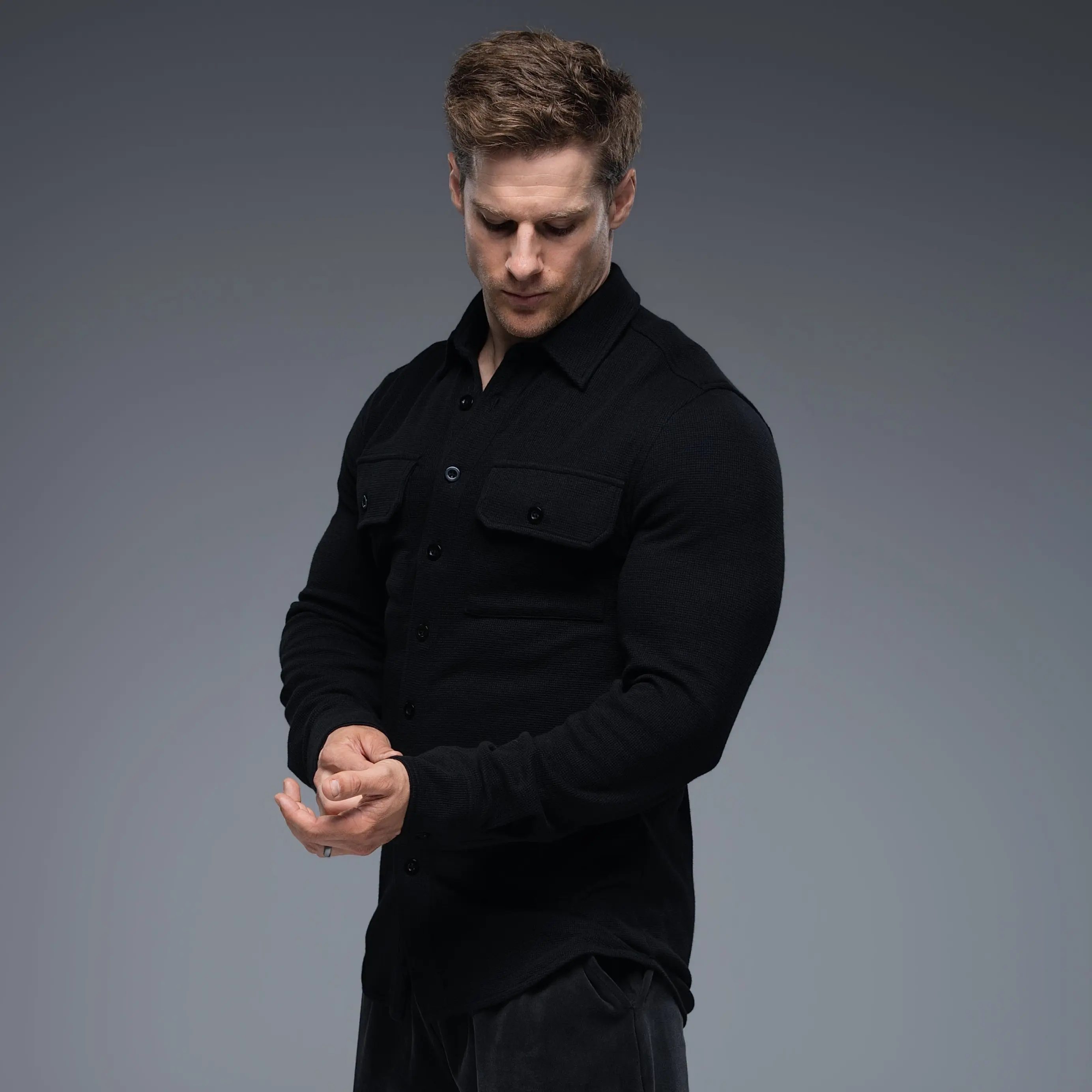 EKKO Waffle Project: Thermal Button Down Shirt.