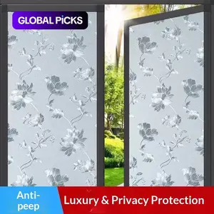 Static Glass Sticker, No Glue Glass Film, Transparent Non-Transparent, Frosted Glass Film, Suitable for Bathroom Privacy, Bedroom Shade, Decorative Window Stickers #GLOBAL PICKS