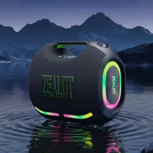 Zealot Portable Wireless Bluetooth-compatible Speaker,120W Waterproof Outdoor Stereo Sound, 24000mah Fast Charging, RGB Lights, Home/Party Use.