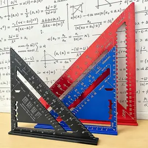 Triangle Ruler 7Inch Measurement Tool Aluminium Alloy Carpenter Set Square Angle Woodworking Tools Try Square Triangular Metric