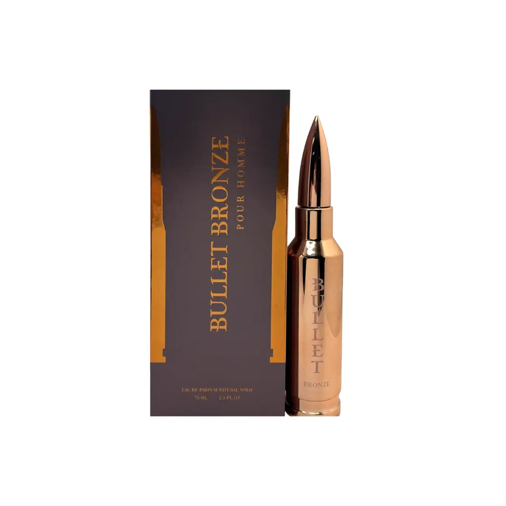 Men's Bullet Bronze Eau De Toilette - 2.5FL.OZ, Aromatic Luxurious Fragrance, Bold Woody Fragrance, Cedarwood Amber Notes, EDP Liquid, EDP Perfume Spray