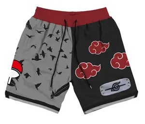 Itachi Uchiha Shorts Cloud Akatsuki Men's Basketball Shorts With Four Pockets