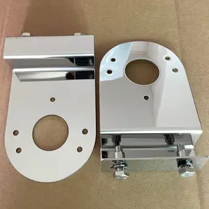 Right-Angle Clamp-Mount Chassis Ambient Light Brackets — 2-Piece Stainless Steel "Watermelon Light" Mounting Bases (No-Drill Design) — Suitable for Trucks and RVs