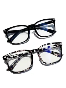 Blue Light Blocking Glasses Unisex 2 Pack Gaming Computer Eyewear Perfect Fit for School Office Use, Casual Style Decorative Lenses
