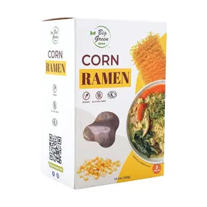 BIG GREEN Corn Ramen Noodles 300g - Gluten-Free & Vegan Friendly Instant Noodles for Healthy Eating