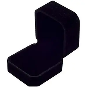 Wowagoga Velvet Ring Jewelry Storage Box Gift Box, Ring Earrings Jewelry Counter Display Props - Black