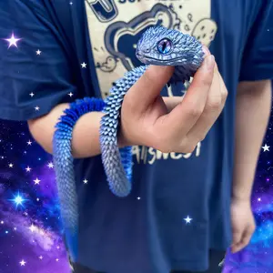 3D printed Snake statue, Flexible 3D Printed Animal, Cute Animal Action Figures for Home, Office, Decor, Fidget Action Figures for Autism/ADHD, 85cm/33.46in