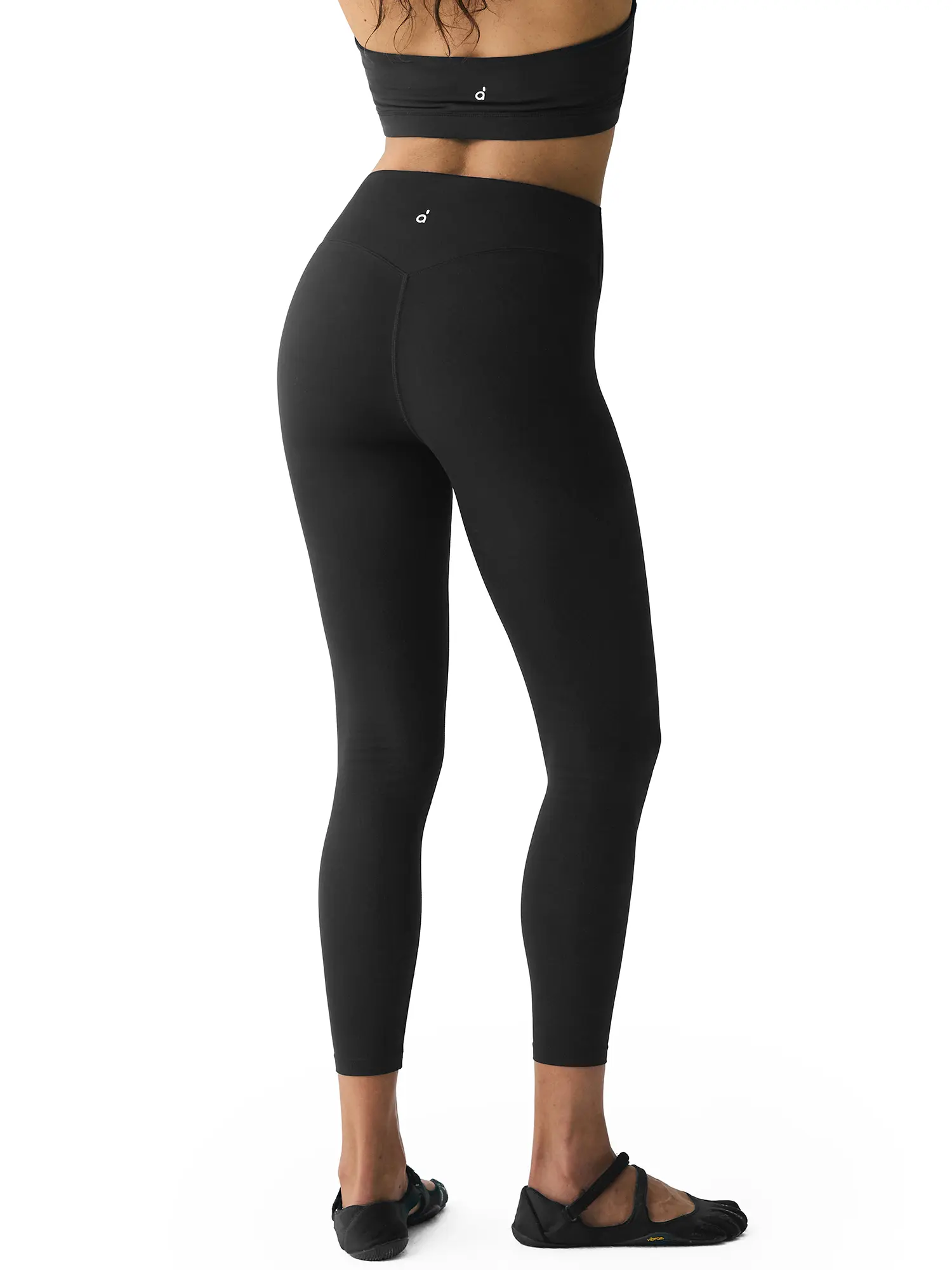 FDR X AOSSIO Women's High Waisted Naked Feel Yoga Pants Tummy Control Workout  Slimming Activewear Trousers Leggings with Pockets Waist V Back Flare Leg