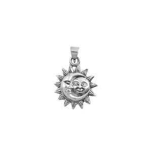 Moon and Sun Sterling Silver Pendant