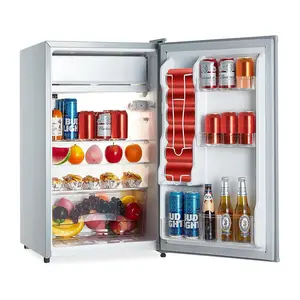 4.3 Cu.Ft Mini Fridge with Freezer, Compact Single Door Refrigerator, Adjustable Thermostat, Energy-Efficient & Low Noise, Ideal for Bedroom, Office, Dorm