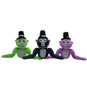 Gorilla Tag Plush Toy Cute Gorilla Stuffed Doll Soft Animal Plushie Cartoon Game Peripheral Collectible Gift for Kids Fans