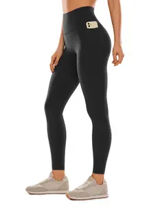CRZ YOGA Womens Butterluxe Workout Leggings 28 Inches - High Waisted Gym Yoga Pants with Pockets Running Buttery Soft