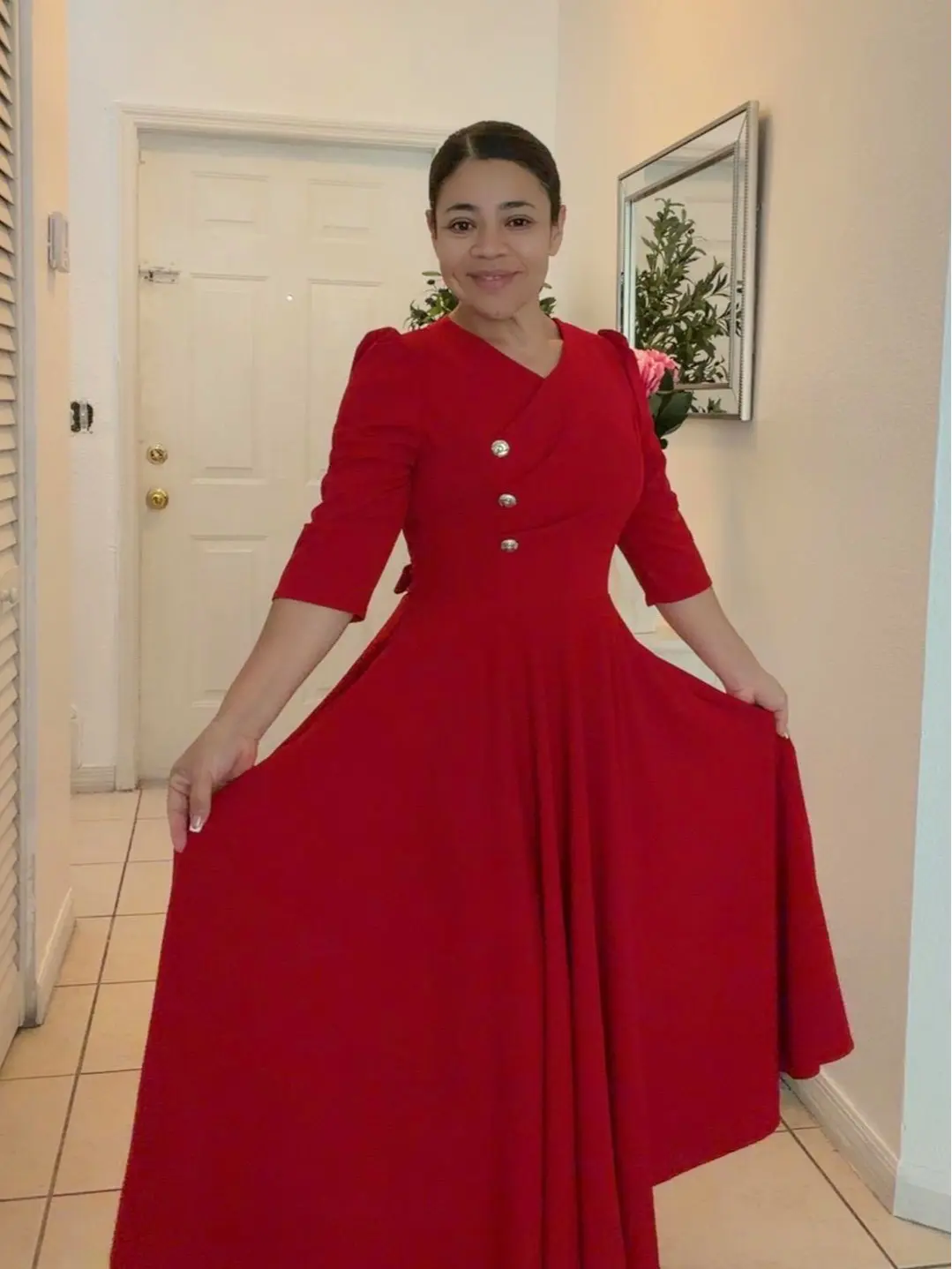 Dress elegant red