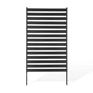 VEVOR Metal Privacy Screen, 38" W x 60" H Freestanding Modern Privacy Fence with Extended Ground Stakes & Adjustable Panel Height, Garden Divider for Backyard Decor, Indoor Use