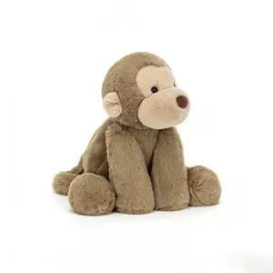24cm Cute Smudge Monkey Plush: Medium-sized soft cotton toy, huggable design. Perfect zoo-themed gift for kids’ playtime & collections!