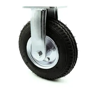 Service Caster SCC-100R280-PNB 8 in. Rigid Pneumatic Caster Black Rubber Wheel