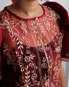 Maroon Butterfly Sleeve Bolero