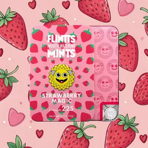 NEW 2025 (PICK YOUR FLAVOR) Flintts Mouth Watering Mints - Strawberry