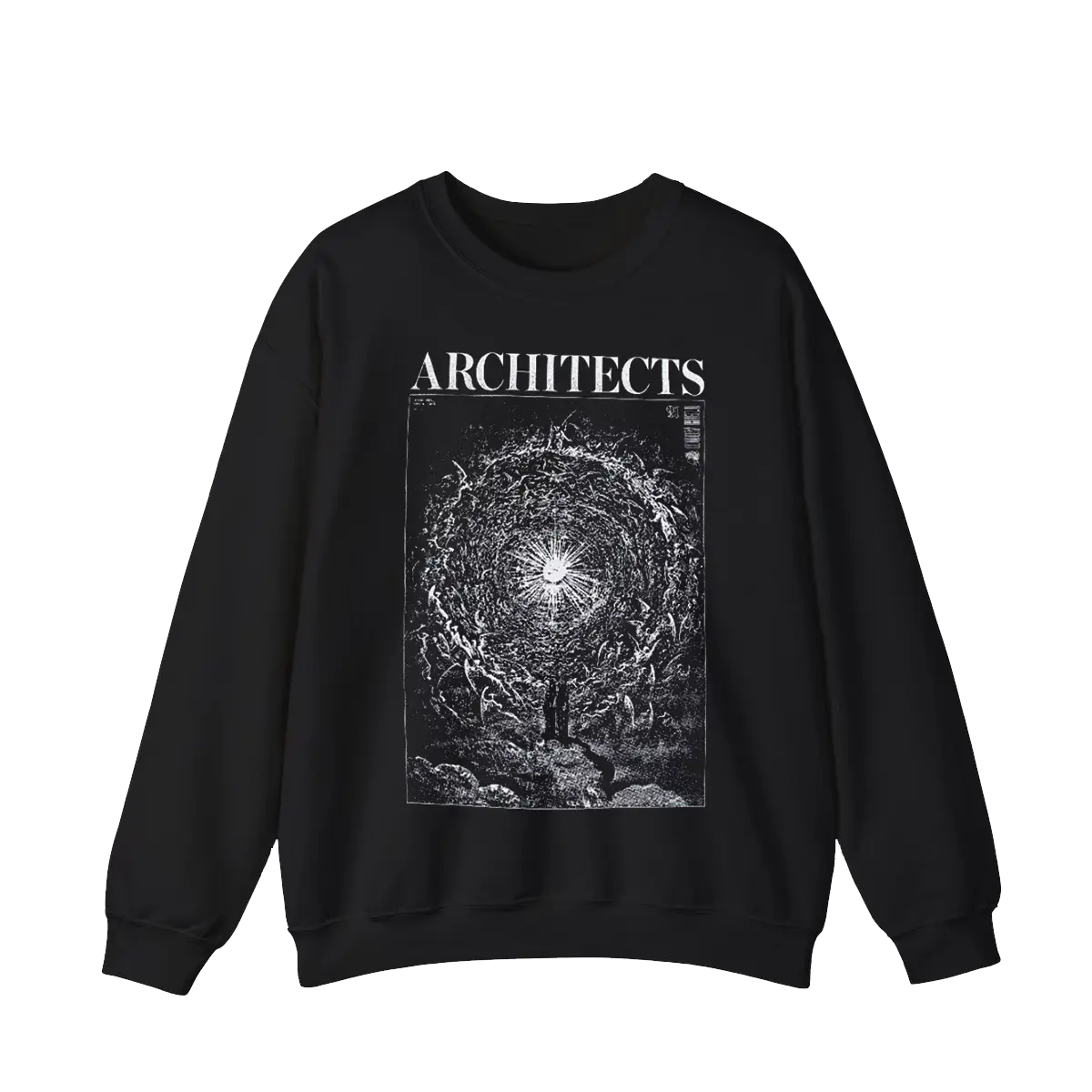 Retro Architects Band Metal Music Black T-shirt Casual Cotton Fabric Shirt Men's Sweatshirt