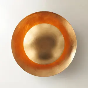 Z Gallerie Ovid 14" Wall Sconce, Gold & Silver Modern Dimmable Iron Light with Golden Decoration for Atmospheric Indoor Lighting