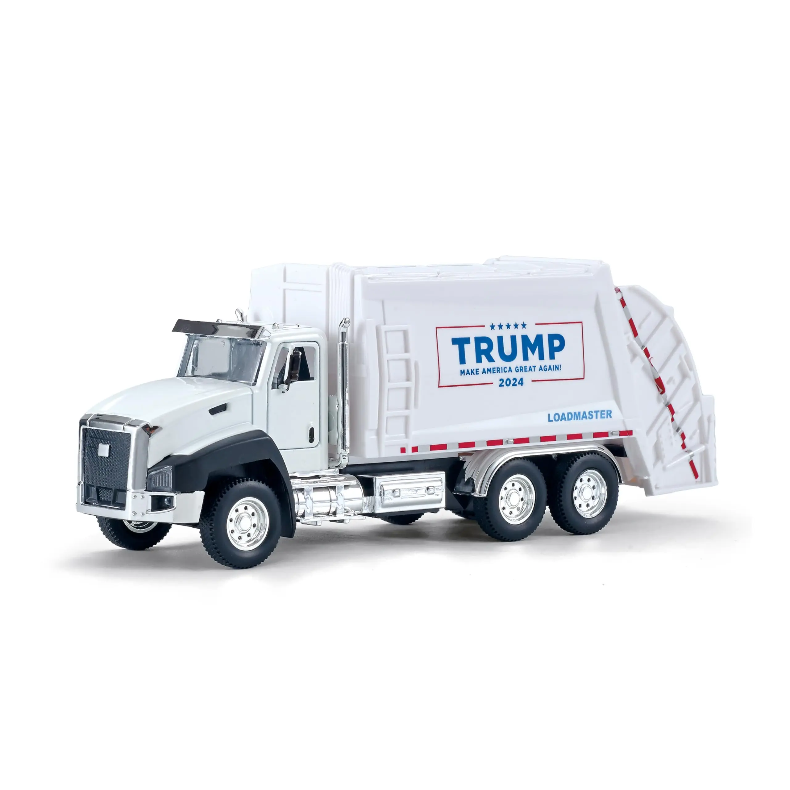 The 47th President Donald Trump 2024 Garbage Truck 1:50 Scale Pull Back Metal Model Toy - Gift for Trump Fans, Election Souvenirs【SummerVibes]