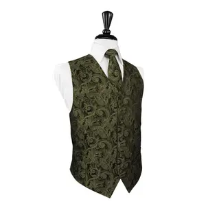 Moss Tapestry Tuxedo Vest