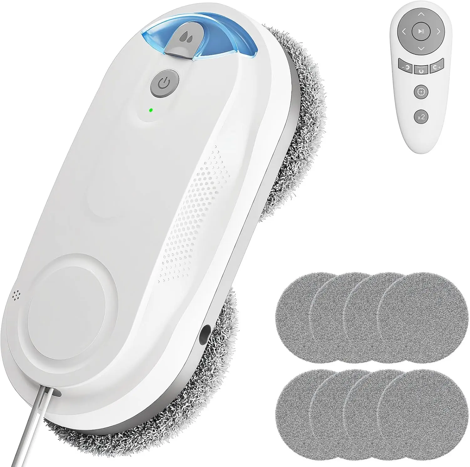 Window Cleaning Robot, Auto Window Cleaner Robot, Dual Spray, Max 3200Pa, 3 Cleaning Modes & Edge Detection, Remote Control for High-Rise Windows Outside/Inside,85ml Tank, X3 (White)