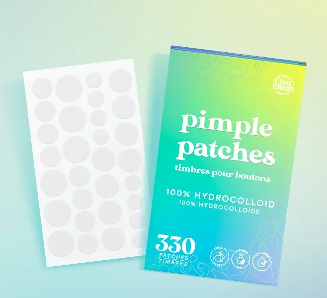 LivaClean 330 CT Hydrocolloid Pimple Patches for Face - 100% Clear Acne Dots - 4 Sizes Invisible Blemish Stickers - Dermatologically Tested - Cruelty-Free Skin Repair