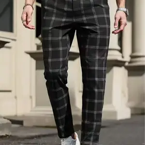 Checkered casual straight leg pants - comfortable and fashionable, suitable for daily wear - perfect match for spring and autumn - multifunctional design for casual outingsRAIMENTRY