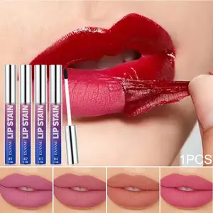 Matte Lip Gloss, Long-Lasting Waterproof Pull-Up Lip Color, High Saturation Shade, Moisturizing Formula, Easy Application and Removal, Suitable for All Skin Types