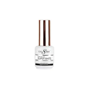 Cre8tion Soak-Off Gel Nail Polish, Super White, 0.5 fl oz, Chip-Resistant Fast-Drying Manicure Formula, Cosmetic with Gel Finish for Nail Art