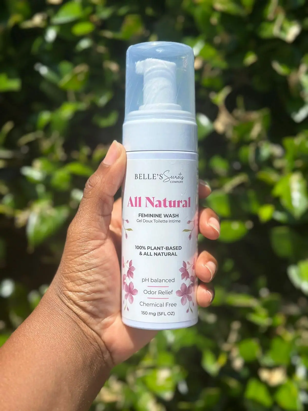 BELLE'S SECRETS Organic Plant-Based Feminine Intimate Wash Liquid, Cleanser, pH-Balanced pH Wash Single Item