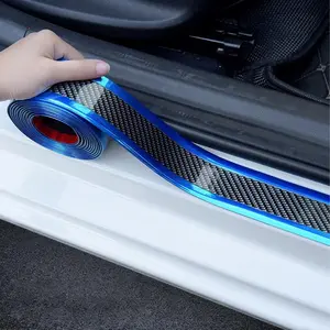 Carbon Fiber Car Door Sill Protector, Anti-scratch Car Door Sill Sticker, Universal Car Interior Accessories for Car Decoration, Car Interior Decorative