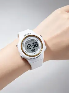 New Fashion Women's Electronic Watch, Digital Multifunctional Watch, Multi-Function Sports Wristwatch, Sporty Waterproof Watch, Simple Design, High Aesthetic Value, Teenagers and Students