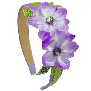 Funny Girl Designs Tinkerbell Inspired Fairy Princess Halloween Costume Arch Headband with Lavender Flower Accents