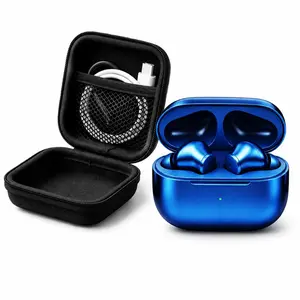 Wireless In-Ear Noise-Cancelling Headphones with Electroplated Metal Bluetooth Earbuds, Built-In Microphone, Cable Management, Shockproof Carrying Case with Chain Hook, Charging Accessory, 45Hz-20kHz Frequency Response for Cells