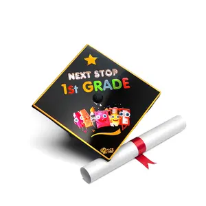 Once Upon A Time Aluminum Graduation Cap Topper Cap Decorations for kids (Next Stop 1st Grade)