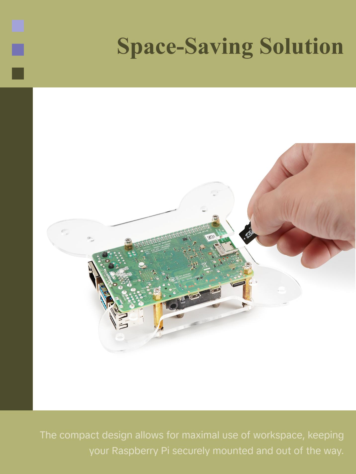 VESA mount for Raspberry Pi-Compatible With ALL Raspberry Pi Boards