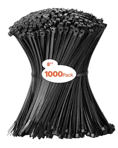 1000 Pack Cable Zip Ties 8-inch Cable Wire Ties & 45LBS High Tensile Strength