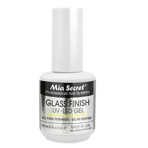 Mia Secret Glass Finish UV LEG Gel 0.5oz top coat nail care nail art glossy coat